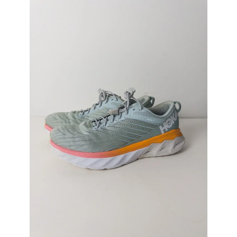 Hoka Arahi 4 Teal Green Shoes Womens‎ US 9 Running Sneakers Drawstring